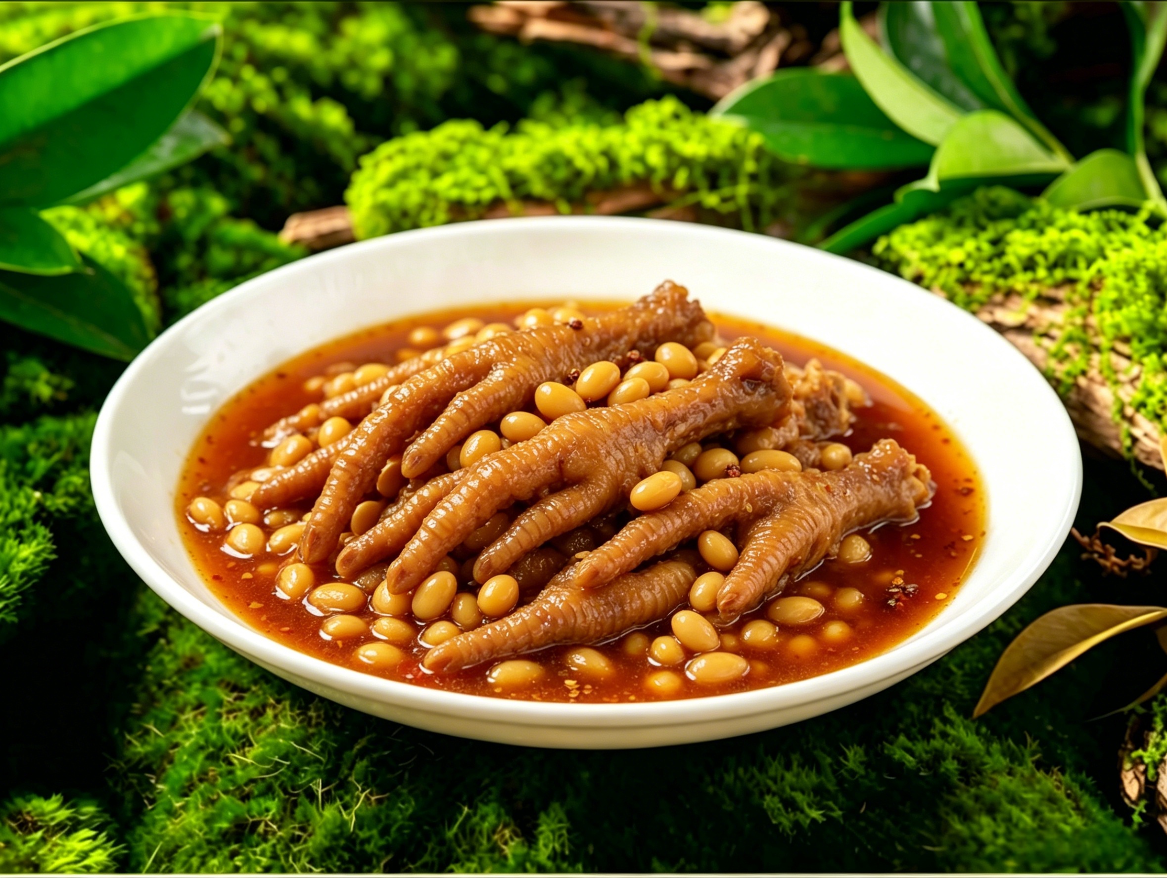 黄豆烧鸡爪