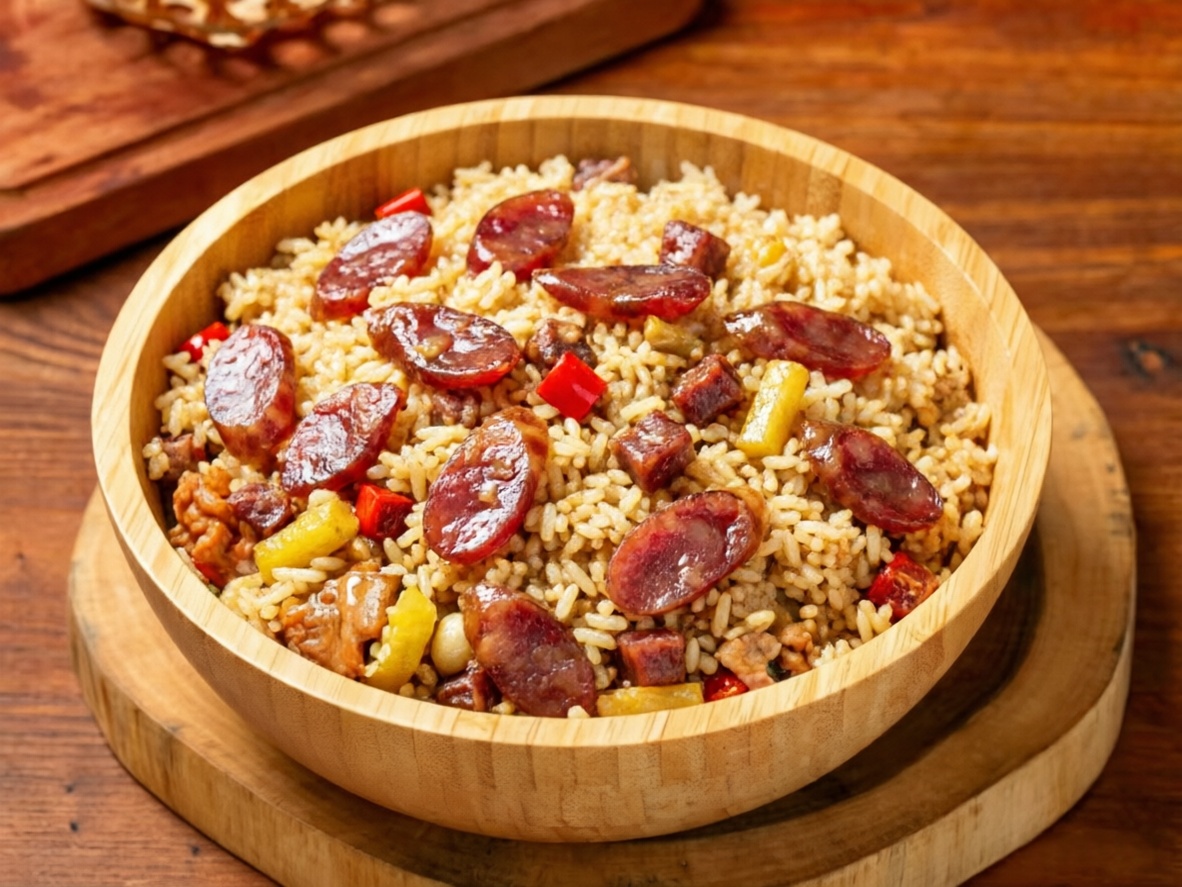 广式腊肠炒饭